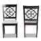 Baxton Studio Renaud Modern and Contemporary Grey Fabric and Dark Brown Finished Wood 2-Piece Dining Chair Set 174-10536-Zoro - alternate 4